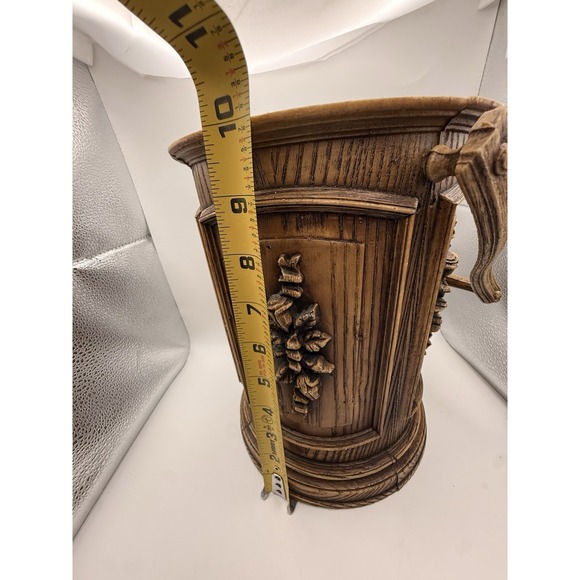 Vintage Owens Corning Ice Bucket Faux Wood Barrel Style Insulated Container - Picture 12 of 12